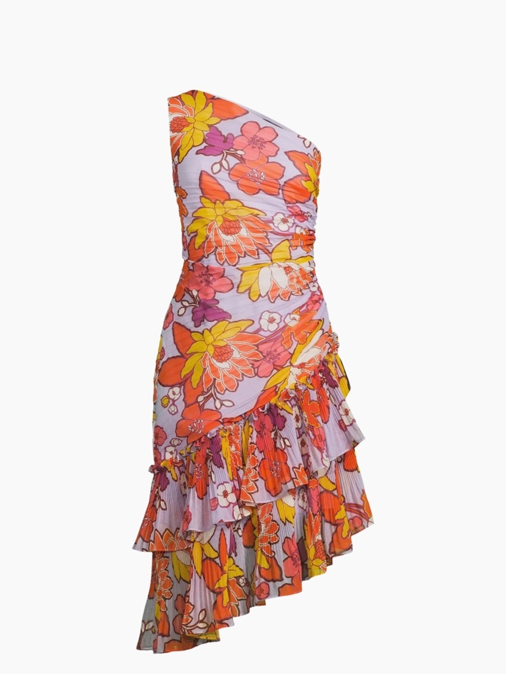 Ungaro Lana Floral Asymmetric Midi Dress